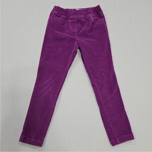 Mini Boden Girls 6 Corduroy Pull On Pants Skinny Purple Pink Elastic Waist‎